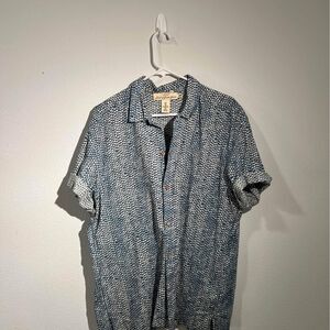 LOGG Blue & White Triangle Lightweight Button Down Shirt